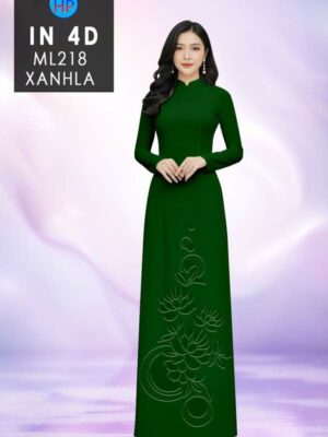 Vải Áo Dài Hoa In 4D AD ML218