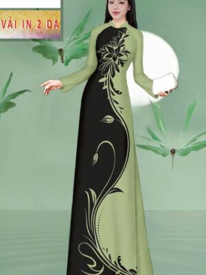Vải Áo Dài Hoa In 3D AD MT182