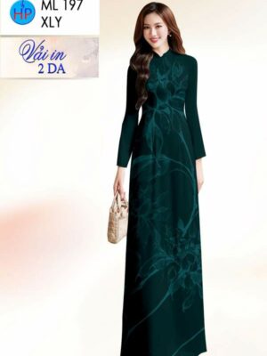 Vải Áo Dài Hoa In 4D AD ML197