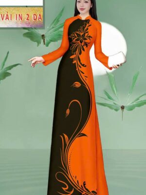 Vải Áo Dài Hoa In 3D AD MT182