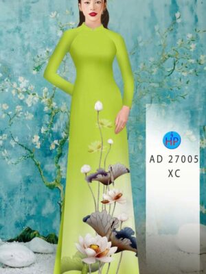 Vải Áo Dài Hoa Sen AD 27005