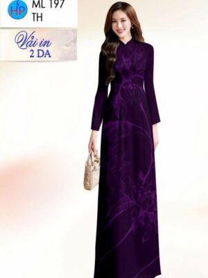 Vải Áo Dài Hoa In 4D AD ML197