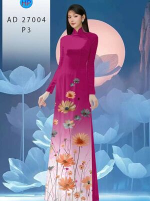 Vải Áo Dài Hoa Cúc AD 27004