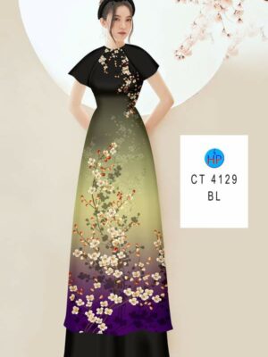 Vải Áo Dài Hoa In 3D AD CT4129