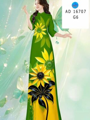 Vải Áo Dài Hoa Hướng Dương AD 16707