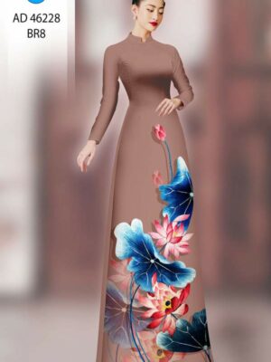 Vải Áo Dài Hoa Sen AD 46228