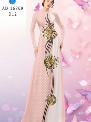 Vải Áo Dài Hoa In 3D AD 16769