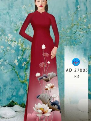 Vải Áo Dài Hoa Sen AD 27005