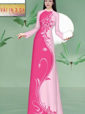 Vải Áo Dài Hoa In 3D AD MT182