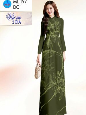 Vải Áo Dài Hoa In 4D AD ML197