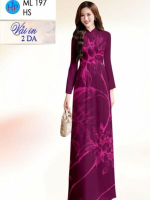 Vải Áo Dài Hoa In 4D AD ML197