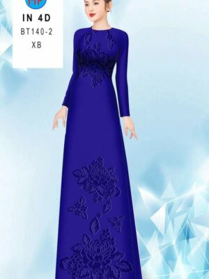 Vải Áo Dài Hoa In 4D AD BT140-2