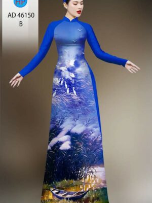 Vải Áo Dài Phong Cảnh AD 46150