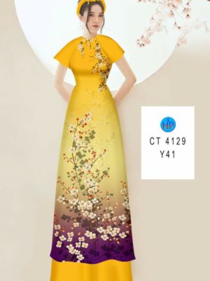 Vải Áo Dài Hoa In 3D AD CT4129
