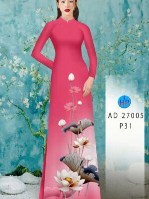 Vải Áo Dài Hoa Sen AD 27005