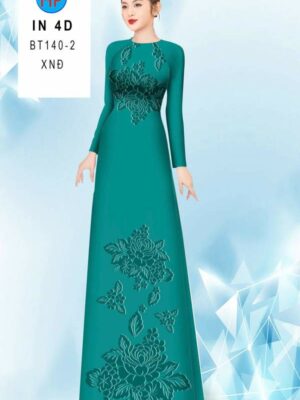 Vải Áo Dài Hoa In 4D AD BT140-2