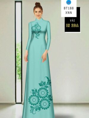 Vải Áo Dài Hoa In 4D AD BT188