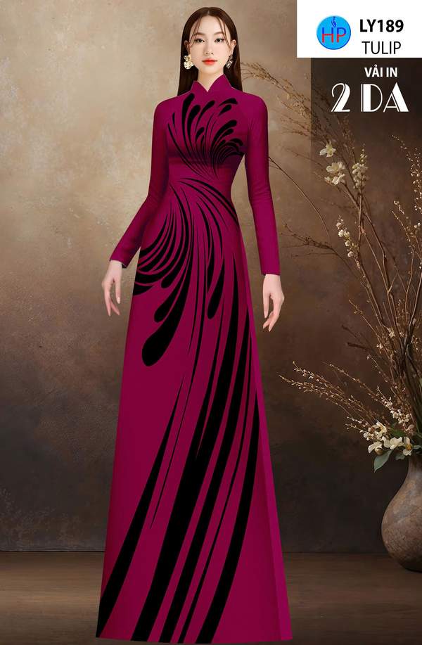 Vải Áo Dài Hoa Văn 4D AD LY189