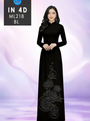 Vải Áo Dài Hoa In 4D AD ML218