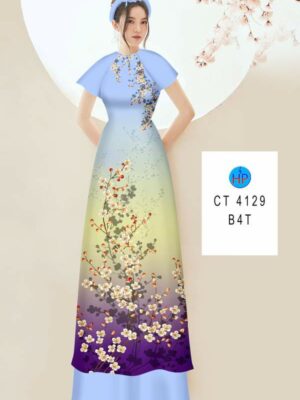 Vải Áo Dài Hoa In 3D AD CT4129
