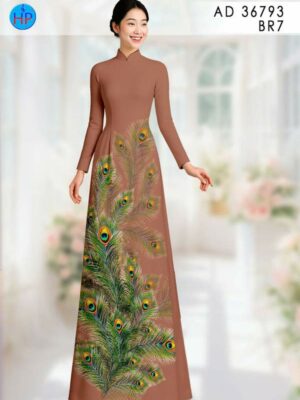 Vải Áo Dài Đuôi Công AD 36793