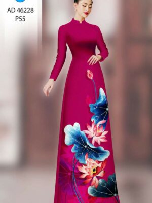 Vải Áo Dài Hoa Sen AD 46228