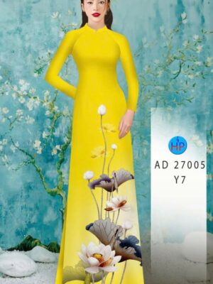 Vải Áo Dài Hoa Sen AD 27005