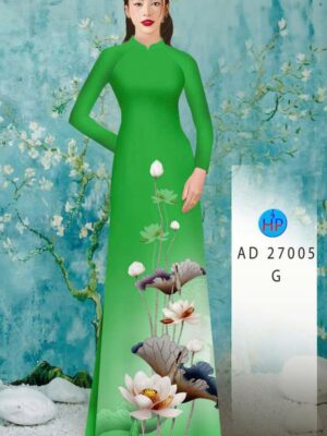 Vải Áo Dài Hoa Sen AD 27005