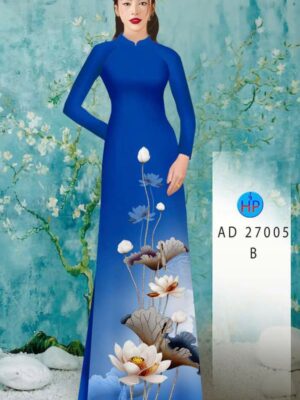 Vải Áo Dài Hoa Sen AD 27005