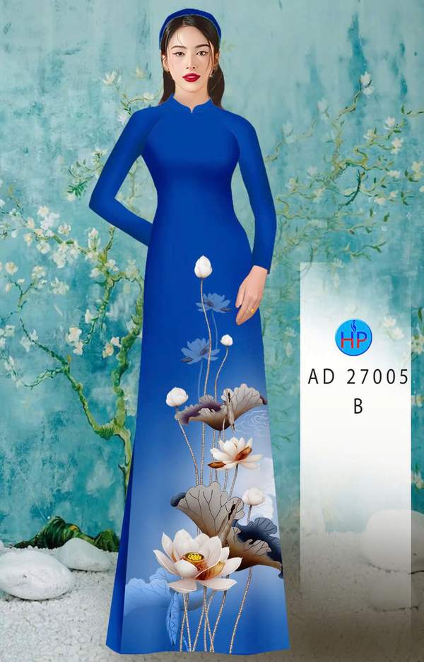 Vải Áo Dài Hoa Sen AD 27005