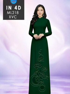Vải Áo Dài Hoa In 4D AD ML218