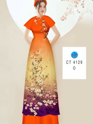 Vải Áo Dài Hoa In 3D AD CT4129