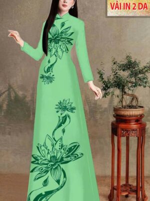 Vải Áo Dài Hoa In 4D AD MT186