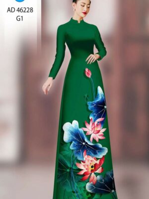 Vải Áo Dài Hoa Sen AD 46228