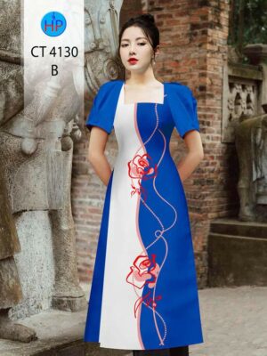 Vải Áo Dài Hoa Hồng AD CT4130