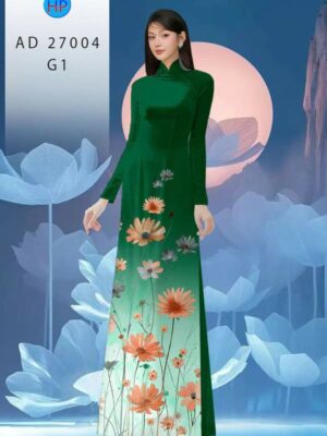 Vải Áo Dài Hoa Cúc AD 27004