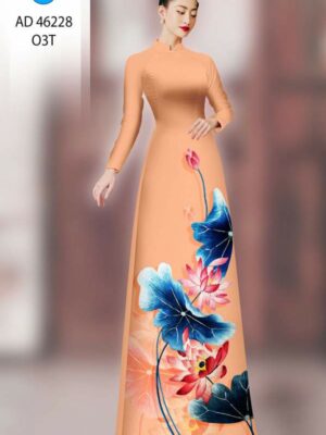 Vải Áo Dài Hoa Sen AD 46228