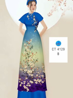 Vải Áo Dài Hoa In 3D AD CT4129