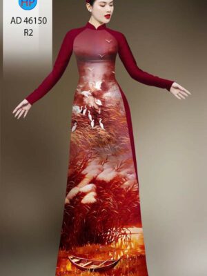 Vải Áo Dài Phong Cảnh AD 46150