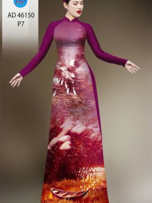 Vải Áo Dài Phong Cảnh AD 46150