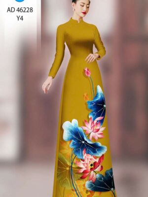 Vải Áo Dài Hoa Sen AD 46228