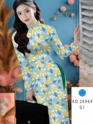 Vải Áo Dài Hoa Đều AD 26969