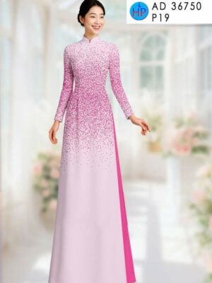 Vải Áo Dài Hoa In 3D AD 36750