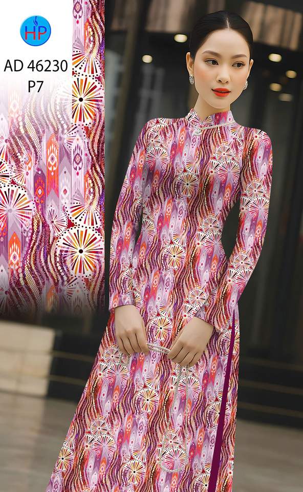 Vải Áo Dài Hoa Văn AD 46230
