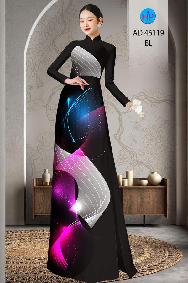 Vải Áo Dài Hoa Văn AD 46119