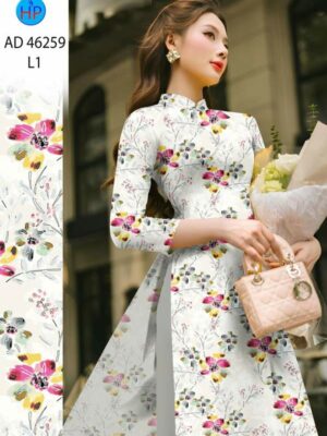 Vải Áo Dài Hoa Đều AD 46259