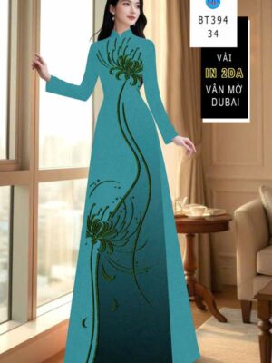 Vải Áo Dài Hoa In 4D AD BT394