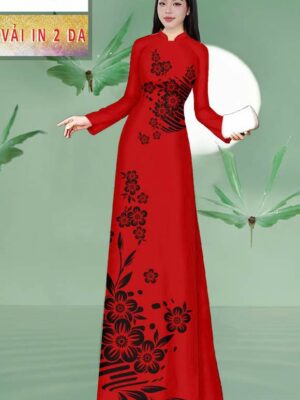 Vải Áo Dài Hoa In 4D AD MT190