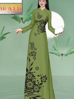 Vải Áo Dài Hoa In 4D AD MT190