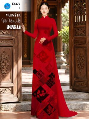 Vải Áo Dài Hoa Văn AD LY377